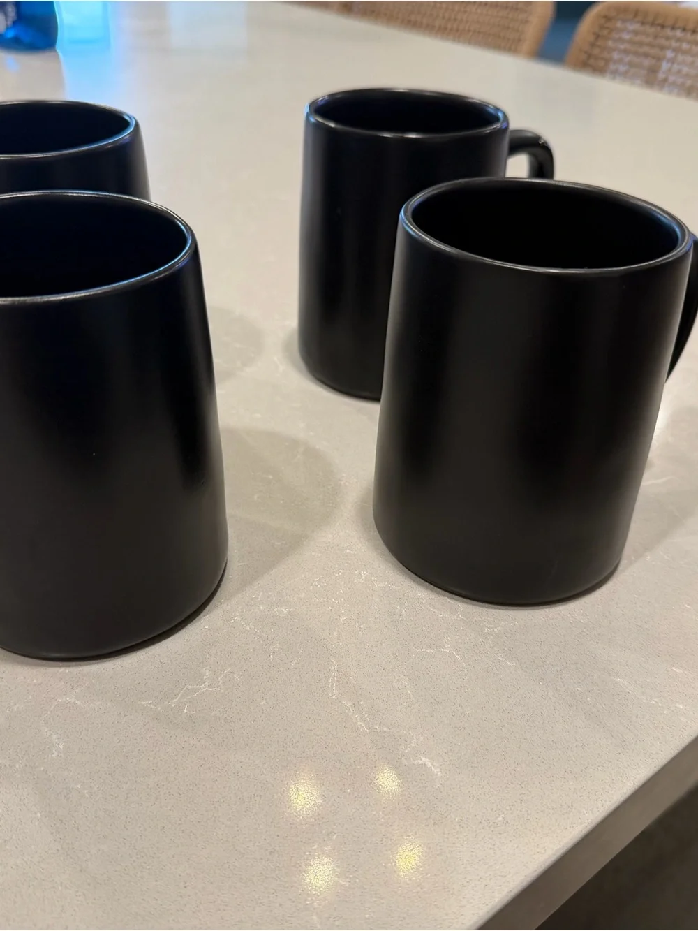 Hearth & Hand Matte Black Ceramic Mugs - Set of 4